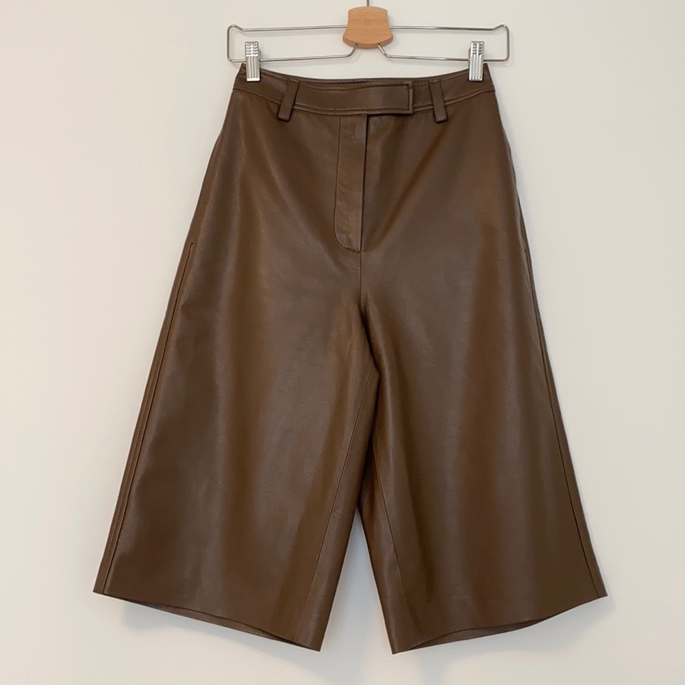 The Frankie Shop leather trouser shorts